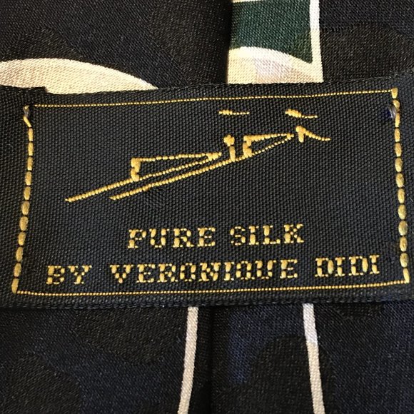 VERONIQUE DIDI 100% Silk Guinness Logo Necktie - Picture 3 of 10